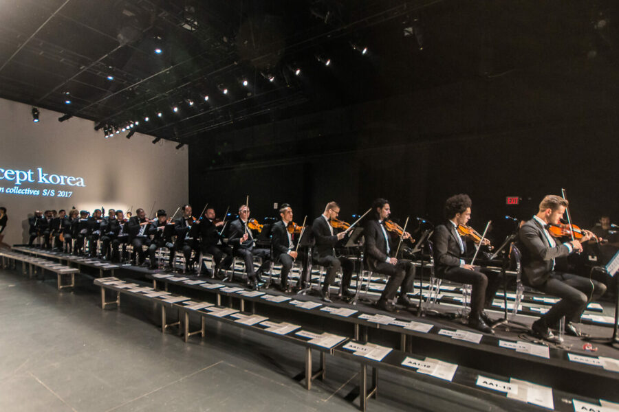 New York Fashion Week Male Orchestra