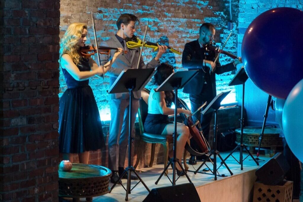 New York VVirtuosi electric string quartet| | fashion event with Ted Baker in Soho NYC