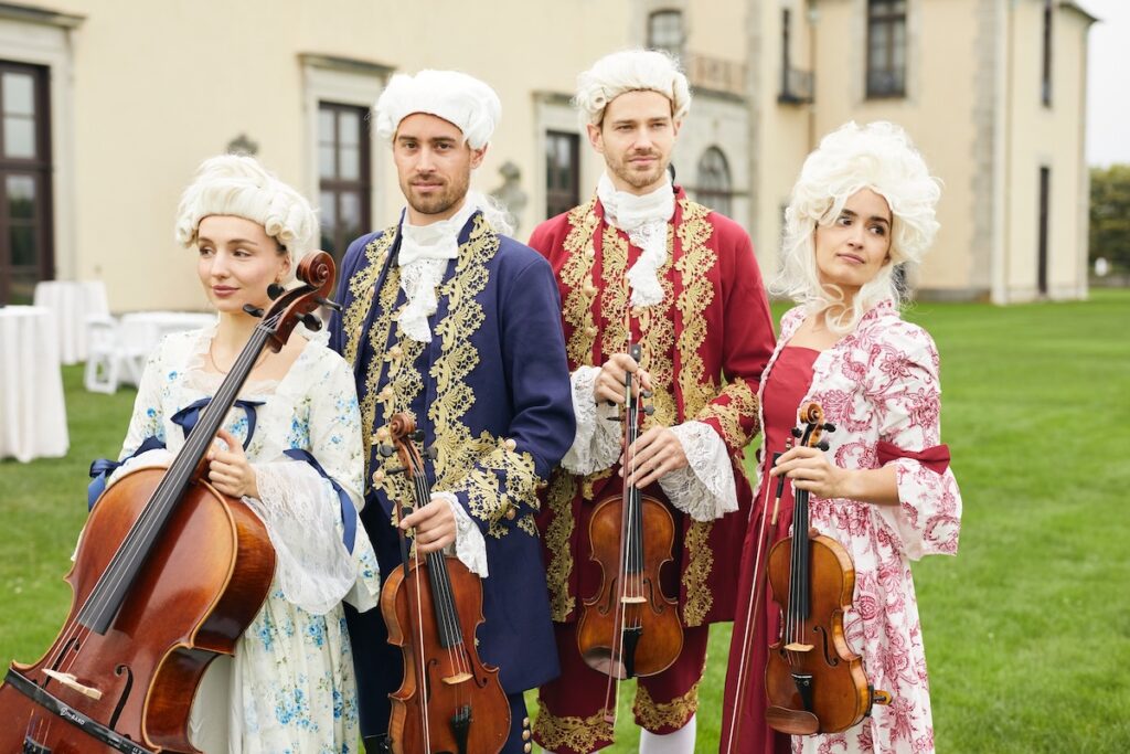 New York Virtuosi string quartet at Oheka Castle | Bridgerton theme event