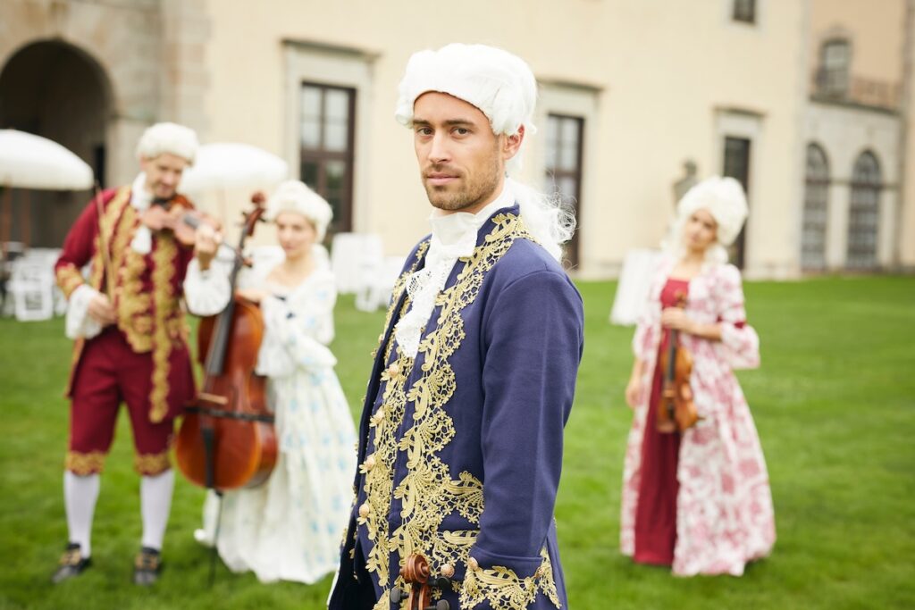 Bridgerton inspired event at Oheka Castle | New York Virtuosi Kiral Artists string quartet